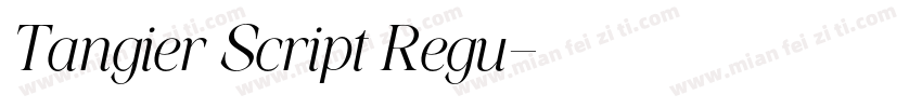 Tangier Script Regu字体转换